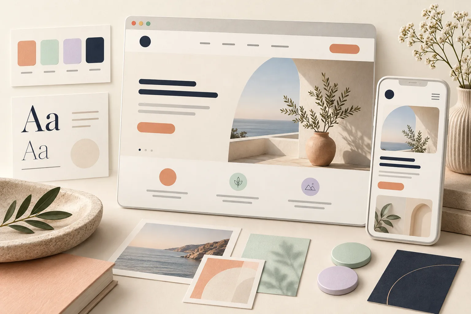 Coordinated brand identity and website redesign